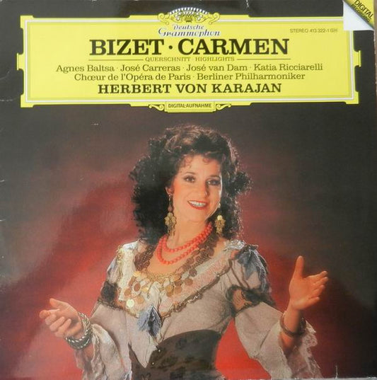 Georges Bizet, Herbert Von Karajan, Berliner Philharmoniker, Agnes Baltsa, José Carreras, Katia Ricciarelli, José van Dam, Choeur National De L'Opéra De Paris : Carmen (Querschnitt = Highlights) (LP, Album)