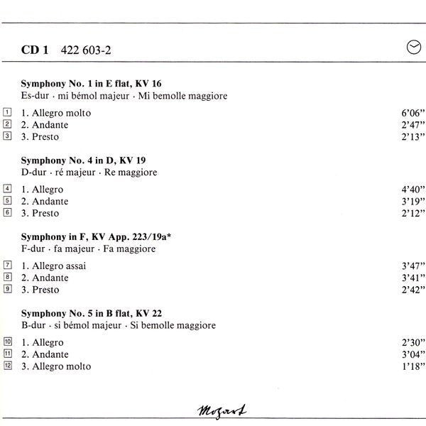 Wolfgang Amadeus Mozart - The Academy Of St. Martin-in-the-Fields, Sir Neville Marriner : Early Symphonies = Frühe Symphonien = Symphonies De Jeunesse = Sinfonie Giovanili (6xCD, Comp, Sli + Box, RE)