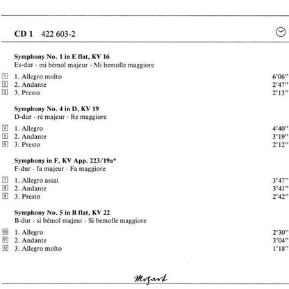 Wolfgang Amadeus Mozart - The Academy Of St. Martin-in-the-Fields, Sir Neville Marriner : Early Symphonies = Frühe Symphonien = Symphonies De Jeunesse = Sinfonie Giovanili (6xCD, Comp, Sli + Box, RE)