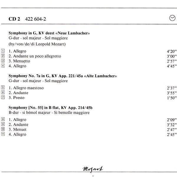 Wolfgang Amadeus Mozart - The Academy Of St. Martin-in-the-Fields, Sir Neville Marriner : Early Symphonies = Frühe Symphonien = Symphonies De Jeunesse = Sinfonie Giovanili (6xCD, Comp, Sli + Box, RE)