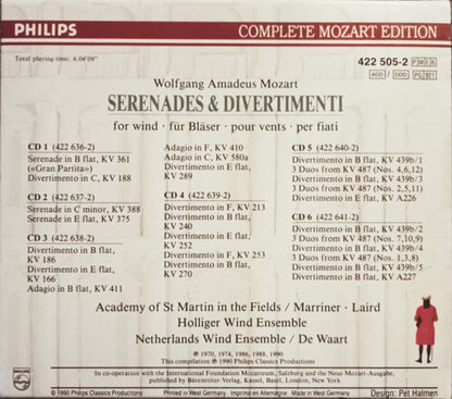 Wolfgang Amadeus Mozart : Serenades And Divertimenti For Wind (Box, Sli + 6xCD, Comp, RM)