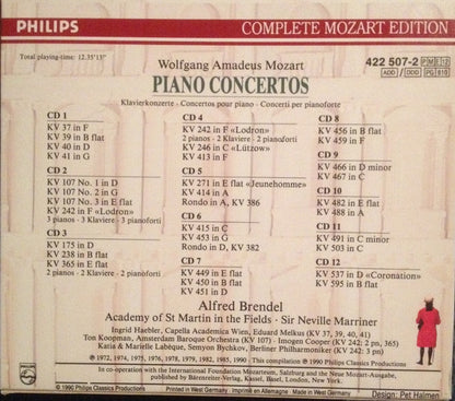 Wolfgang Amadeus Mozart, Alfred Brendel, Sir Neville Marriner, The Academy Of St. Martin-in-the-Fields, Capella Academica Wien, Ingrid Haebler : Piano Concertos (Box + 12xCD, Comp, Box)