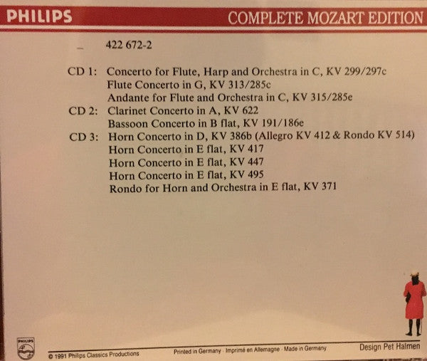 Wolfgang Amadeus Mozart : Wind Concertos (5xCD, Comp + Box, Sli)