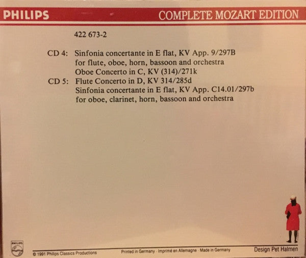Wolfgang Amadeus Mozart : Wind Concertos (5xCD, Comp + Box, Sli)