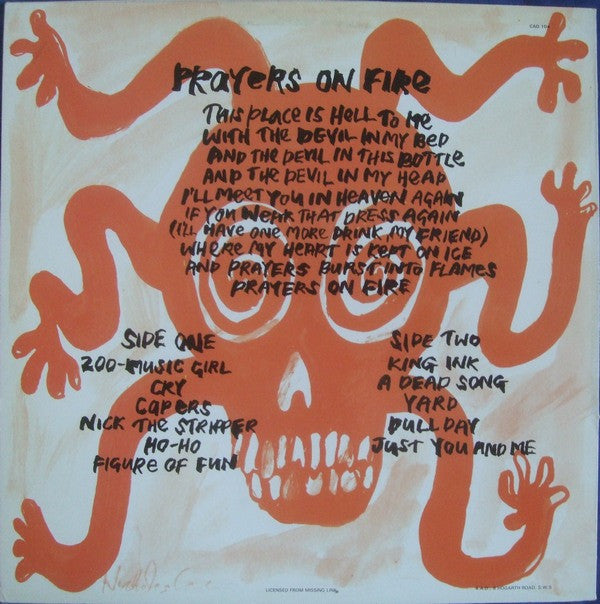 The Birthday Party : Prayers On Fire (LP, Album)