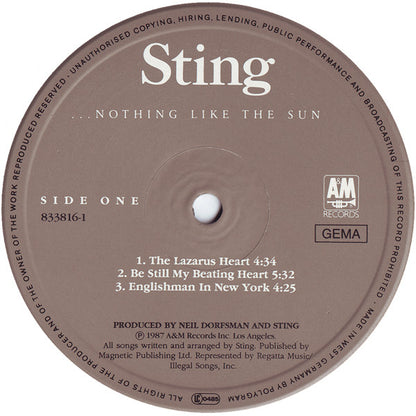 Sting : ...Nothing Like The Sun (2xLP, Album)