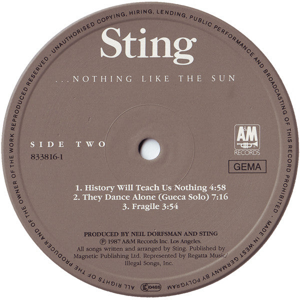 Sting : ...Nothing Like The Sun (2xLP, Album)