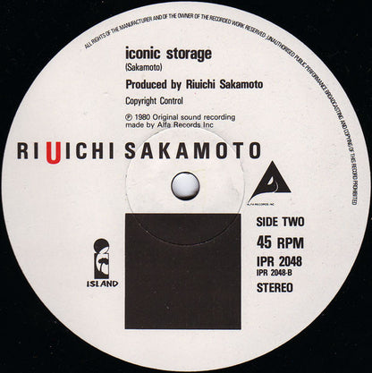 Ryuichi Sakamoto : Riot In Lagos (12", Ltd, Promo)