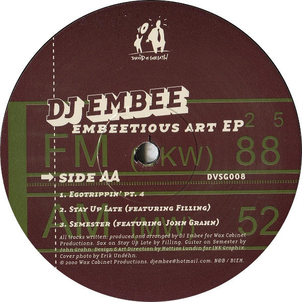 DJ EmBee : Embeetious Art EP (12", EP)