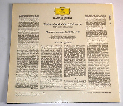 Franz Schubert, Wilhelm Kempff : Wanderer-Fantasie D.760 Moments Musicaux D.780 (LP)