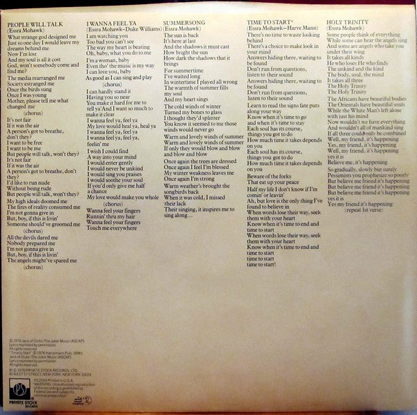 Essra Mohawk : Essra (LP, Album, Promo, Ter)