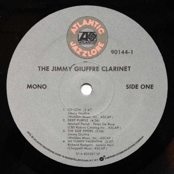 Jimmy Giuffre : The Jimmy Giuffre Clarinet (LP, Album, Mono, RE)