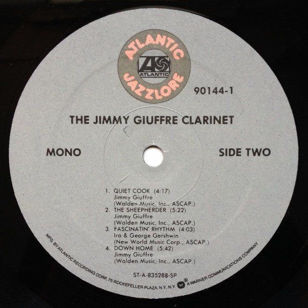 Jimmy Giuffre : The Jimmy Giuffre Clarinet (LP, Album, Mono, RE)