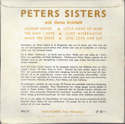 Peters Sisters : The Peters Sisters And Their Quintet (7", EP)