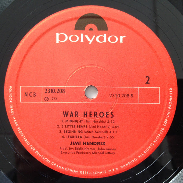 Jimi Hendrix : War Heroes (LP, Album)