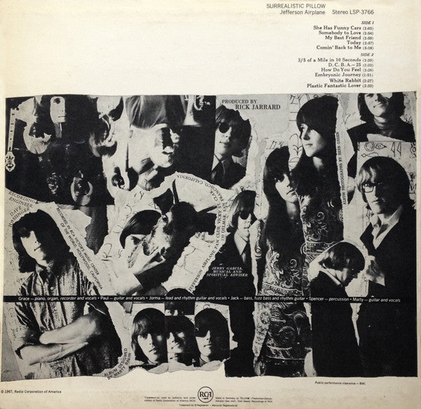 Jefferson Airplane : Surrealistic Pillow (LP, Album)