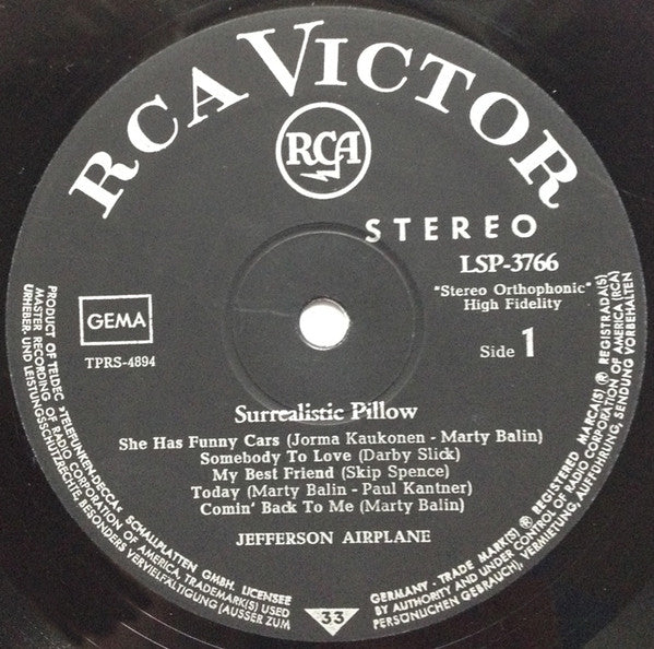 Jefferson Airplane : Surrealistic Pillow (LP, Album)
