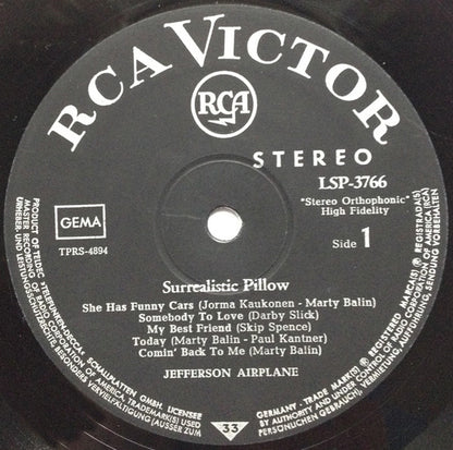 Jefferson Airplane : Surrealistic Pillow (LP, Album)