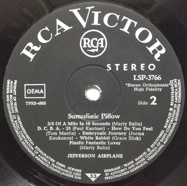 Jefferson Airplane : Surrealistic Pillow (LP, Album)