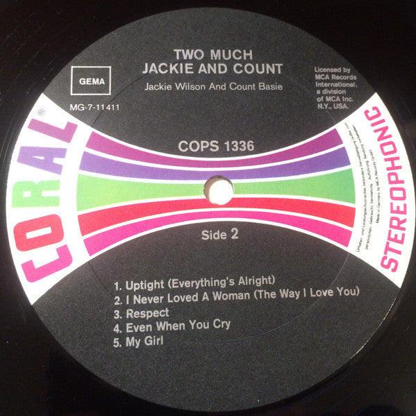 Jackie Wilson & Count Basie : Two Much (LP, Album, RE)