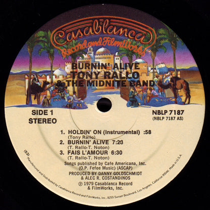 Tony Rallo & The Midnite Band : Burnin' Alive (LP, Album)