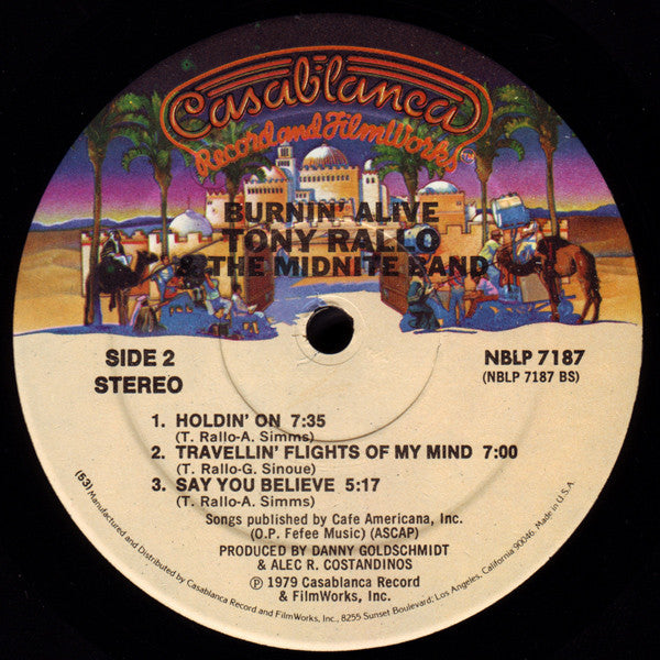 Tony Rallo & The Midnite Band : Burnin' Alive (LP, Album)