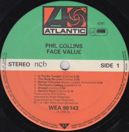 Phil Collins : Face Value (LP, Album)