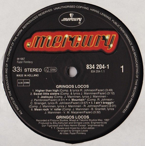 Gringos Locos : Gringos Locos (LP, Album)