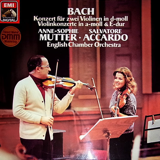 Johann Sebastian Bach / Anne-Sophie Mutter - Salvatore Accardo - English Chamber Orchestra : Konzert Für Zwei Violinen In D-moll, Violinkonzerte In A-moll & E-dur (LP, Album)