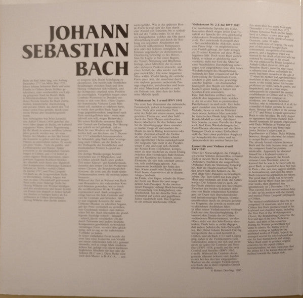 Johann Sebastian Bach / Anne-Sophie Mutter - Salvatore Accardo - English Chamber Orchestra : Konzert Für Zwei Violinen In D-moll, Violinkonzerte In A-moll & E-dur (LP, Album)