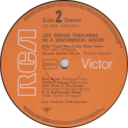 Los Indios Tabajaras : In A Sentimental Mood (LP, Album)