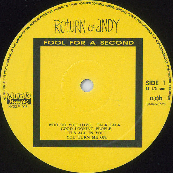 Return Of Andy : Fool For A Second (LP, Album)