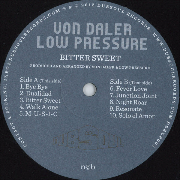 Von Daler & Low Pressure : Bitter Sweet (LP, Album)