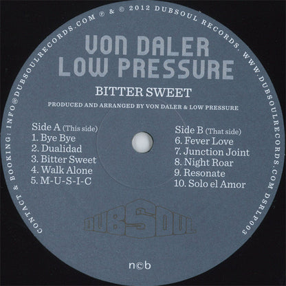 Von Daler & Low Pressure : Bitter Sweet (LP, Album)