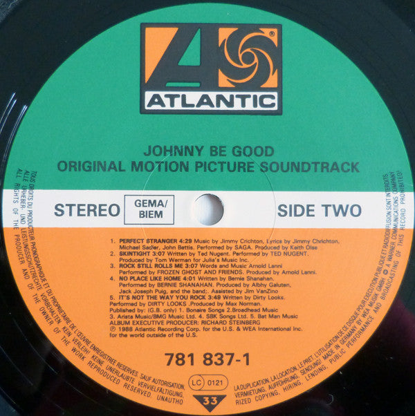 Various : Johnny Be Good - Original Motion Picture Soundtrack (LP, Album, Comp)