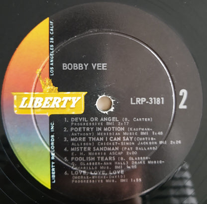 Bobby Vee : Bobby Vee (LP, Album, Mono, Ind)