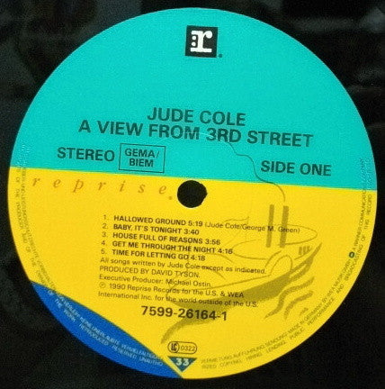 Jude Cole : A View From 3rd Street (LP, Album)