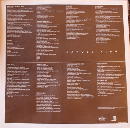 Carole King : Welcome Home (LP, Album)