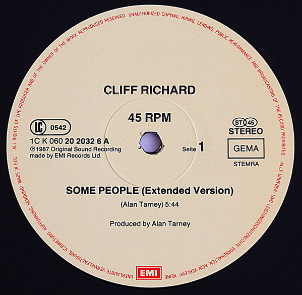 Cliff Richard : Some People (12", Maxi)