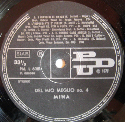 Mina (3) : Del Mio Meglio Numero Quattro (LP, Comp)