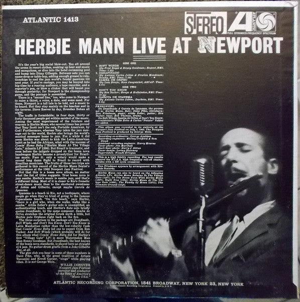 Herbie Mann : Live At Newport (LP, Album, RE, PR)