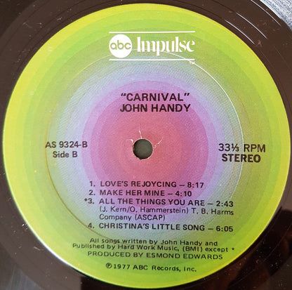 John Handy : Carnival (LP, Album)