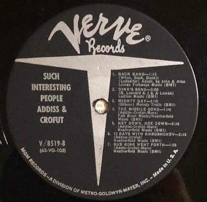 Addiss & Crofut : Such Interesting People (LP, Album, Mono)