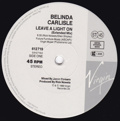 Belinda Carlisle : Leave A Light On (12", Single)