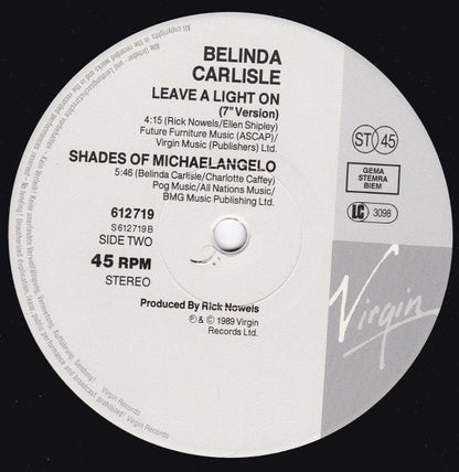 Belinda Carlisle : Leave A Light On (12", Single)