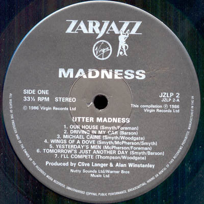 Madness : Utter Madness (LP, Comp, P/Mixed)