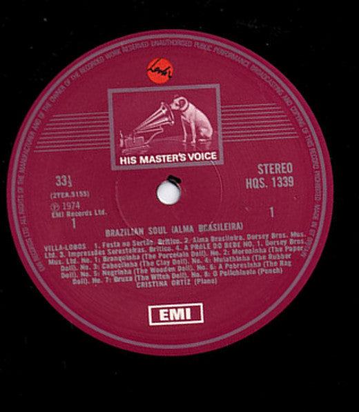 Cristina Ortiz : Brazilian Soul (Alma Brasileira) (LP)