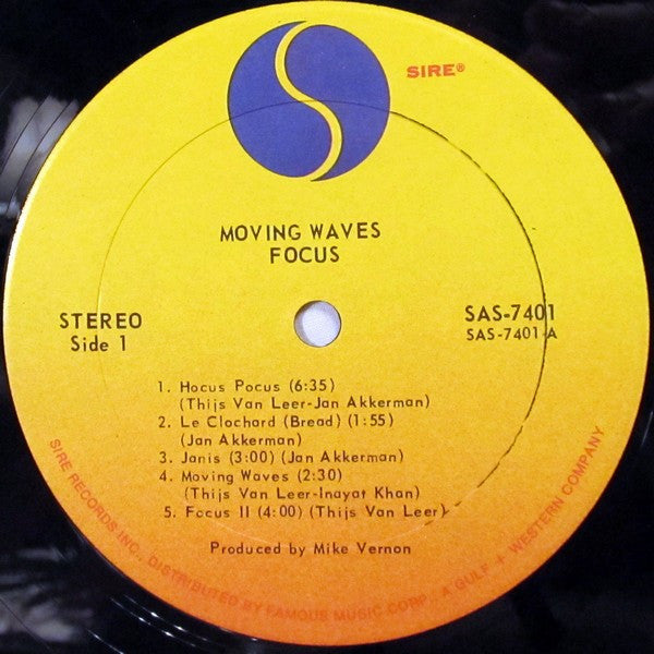 Focus (2) : Moving Waves (LP, Album, Pre)