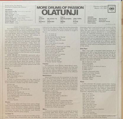 Babatunde Olatunji : More Drums Of Passion (LP, Album, RE)