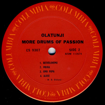 Babatunde Olatunji : More Drums Of Passion (LP, Album, RE)